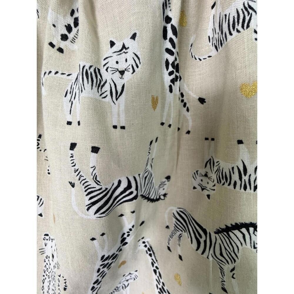 koala kids girls beige zebra novelty print dress cotton & linen blend size 5T - Picture 2 of 9